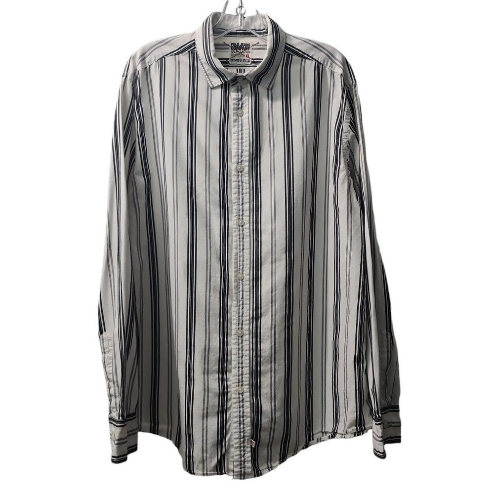 Polo Jeans Company Striped Button Down Long Sleeve‎ Shirt, XL